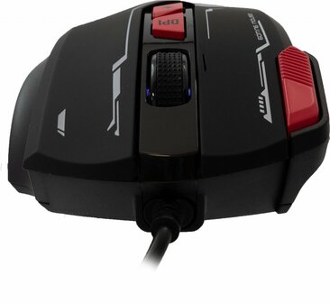 Baracuda MANTA RGB | Bekabelde Gaming Muis | Rechtshandig | USB-A | 12800 DPI | Zwart