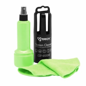 SBOX Schermreiniger CS-5005 | 150 ml | Met Microvezeldoekje | Groen