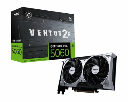 MSI GeForce RTX 5060 Ventus 2X OC | 8GB GDDR7 VRAM | Videokaart | GPU | Nvidia