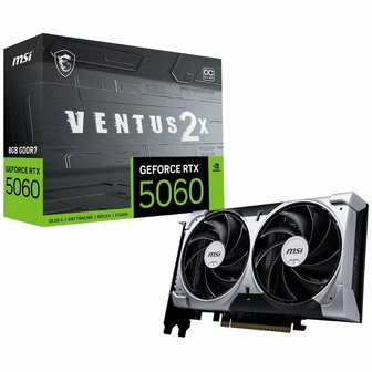 MSI GeForce RTX 5060 Ventus 2X OC | 8GB GDDR7 VRAM | Videokaart | GPU | Nvidia