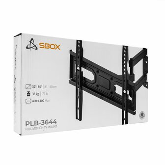 SBOX PLB-3644-2 | TV-beugel | 32-55&quot; | Max 35kg | VESA 400x400