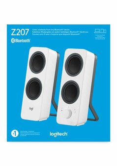 Logitech Z207 | 2.0 Luidsprekerset | Bluetooth en 3,5mm | Zwart/Wit