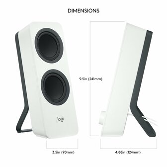 Logitech Z207 | 2.0 Luidsprekerset | Bluetooth en 3,5mm | Zwart/Wit