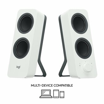 Logitech Z207 | 2.0 Luidsprekerset | Bluetooth en 3,5mm | Zwart/Wit