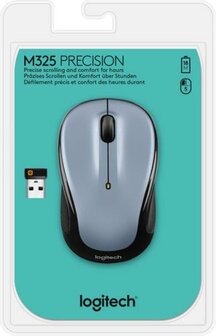 Logitech M325 | Draadloze Muis | Links- en Rechtshandig | RF | 1000 DPI | Zwart/Zilver
