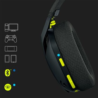 Logitech G435 Wireless Gaming Headset | Bluetooth &amp; Lightspeed | Hoofdband | Zwart