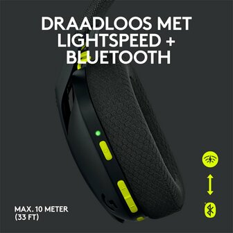 Logitech G435 Wireless Gaming Headset | Bluetooth &amp; Lightspeed | Hoofdband | Zwart