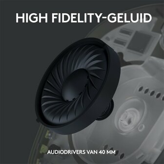 Logitech G435 Wireless Gaming Headset | Bluetooth &amp; Lightspeed | Hoofdband | Zwart