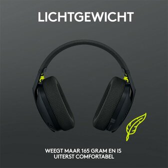 Logitech G435 Wireless Gaming Headset | Bluetooth &amp; Lightspeed | Hoofdband | Zwart