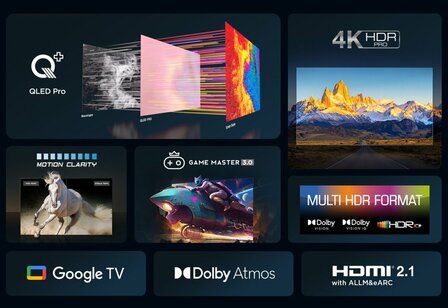 TCL 43C655 | 43&#039;&#039; Ultra HD 4K | QLED Smart TV | Wifi | Google TV | Local Dimming | Dolby Vision | 60Hz