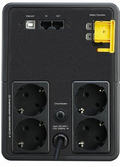 APC Back‑UPS BX1200MI | 1200 VA Noodstroomvoorziening | 4x Schuko-stopcontact