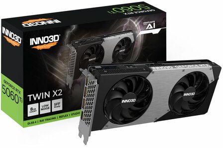 INNO3D GeForce RTX 5060 Ti TWIN X2 | 8GB GDDR7 | DLSS 4 | Videokaart | Nvidia GPU
