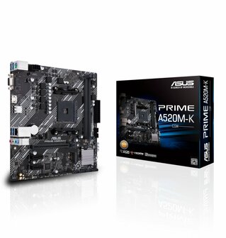 ASUS PRIME A520M-K | Socket AM4 | AMD A520M-K | 2xDDR4 | Micro-ATX | Moederbord