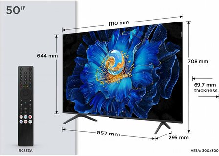 TCL 50C6KS | 50&#039;&#039; Ultra HD 4K | Mini LED Smart TV | Wifi | Google TV | Dolby Vision | 60Hz (2025)