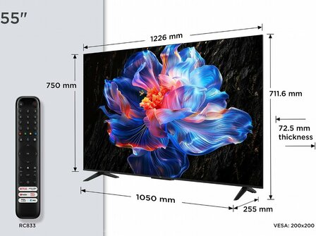 TCL 55V6C | 55&#039;&#039; Ultra HD 4K | LED Smart TV | Wifi | Google TV | Dolby Vision | 60Hz (2025)
