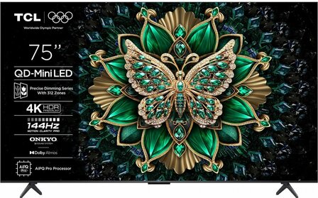 TCL 75C6K | 75&#039;&#039; Ultra HD 4K | QD-MiniLED Smart TV | Wifi | Dolby Vision | HDR10+ | 120Hz (2025)