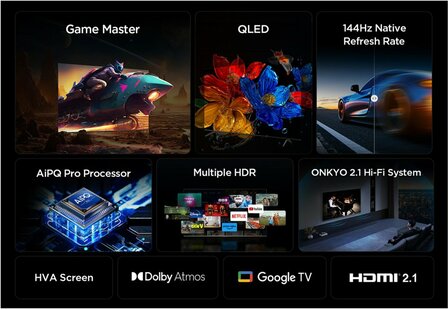 TCL 98P89K | 98&#039;&#039; Ultra HD 4K | QLED DLED Smart TV | Wifi | Dolby Vision | HDR10+ | 144Hz (2025)