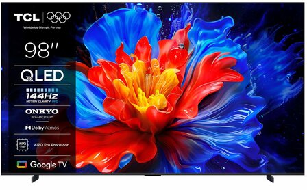 TCL P8K 98P8K | 98&quot; 4K Ultra HD QLED | Google TV | ONKYO 2.1 Hi-Fi | Dolby Vision | 144Hz (2025)