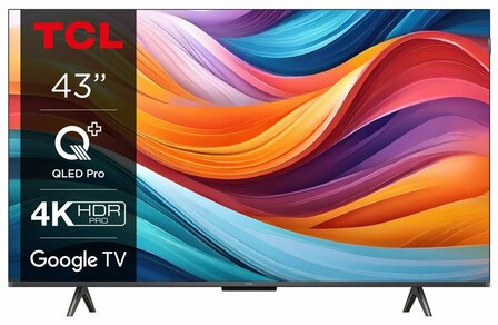 TCL T7B 43T7B | 43&quot; Ultra HD 4K QLED Smart TV | Dolby Vision | Google TV | HDMI 2.1 | 60Hz