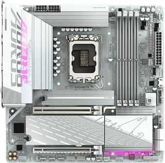 Gigabyte B860M AORUS ELITE WF6E ICE | Socket LGA 1851 (V1) | Intel B860 | 4xDDR5 | Micro ATX | Moederbord