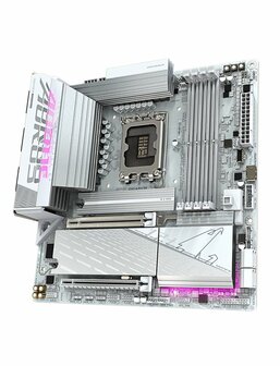 Gigabyte B860M AORUS ELITE WF6E ICE | Socket LGA 1851 (V1) | Intel B860 | 4xDDR5 | Micro ATX | Moederbord