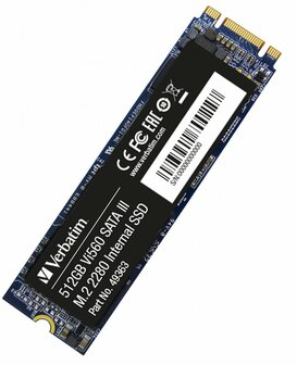 Verbatim Vi560 | 512GB SATA SSD | M.2 | 560MB/s Lezen | 520MB/s Schrijven
