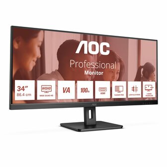 AOC U34E2M 34&quot; | UWQHD 3440x1440 | VA | 100Hz | 4ms | Ultrawide Monitor