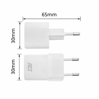 ACT AC2120 oplader voor mobiele apparatuur Wit Binnen