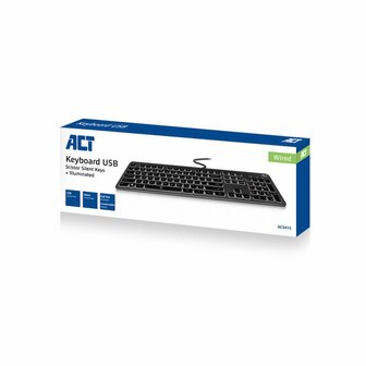 ACT AC5415 | Toetsenbord | USB | QWERTY US-layout | Zwart