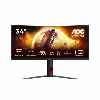 AOC CU34G4 | 34&#039;&#039; 3440x1440 VA | 180 Hz | 1 ms | DisplayPort &amp; HDMI | Curved Ultrawide Gaming Monitor