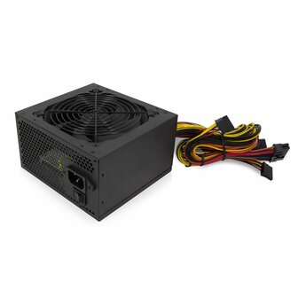 Eminent EM3908 | 600 Watt ATX Voeding | 20+4 pins | Actieve koeling | Zwart
