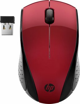 HP 220 | Draadloze Muis | Links- en Rechtshandig | RF | 1600 DPI | Rood