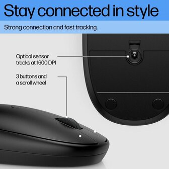 HP 245 Bluetooth Muis | Bluetooth 5.1 | 1600 DPI | Zwart