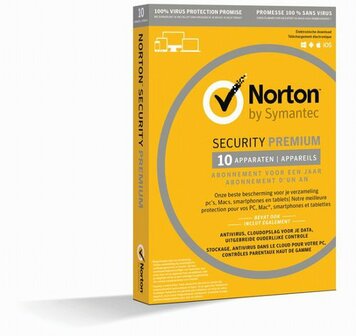 Symantec Norton Security Premium 1 User 10 Devices  25GB