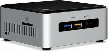 Intel NUC6I3SYK 2.3GHz i3-6100U BGA1356 UCFF Zwart, Zilver