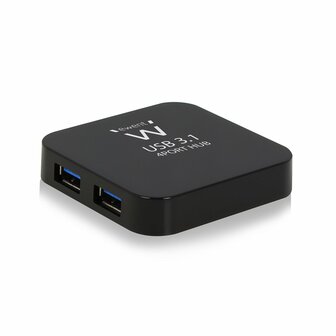 Ewent EW1134 USB 3.1 (3.1 Gen 2) Type-A 5000Mbit/s Zwart hub &amp; concentrator