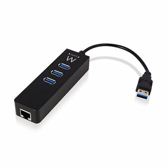 Ewent EW1140 USB 3.0 (3.1 Gen 1) Type-A 5000Mbit/s Zwart hub &amp; concentrator