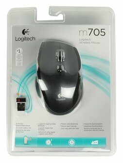 Logitech Marathon M705 | Draadloze Muis | Rechtshandig | RF | 1000 DPI | Zwart