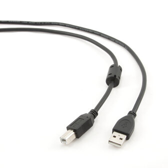 *Premium USB-kabel (A-B), 1.8 meter Zwart