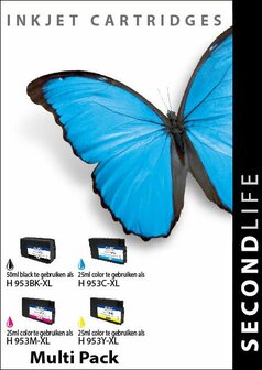 *SecondLife - Multipack HP 953 XL BK, C, M en Y