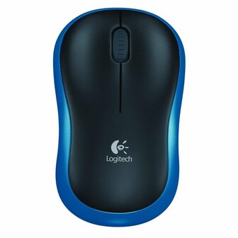 Logitech M185 | Ambidextrous Draadloze Muis | RF-Draadloos | 1000 DPI | Zwart/Blauw