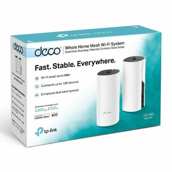 TP-LINK Deco M4(2-pack) Dual-band (2.4 GHz / 5 GHz) Wi-Fi 5 (802.11ac) Wit Intern