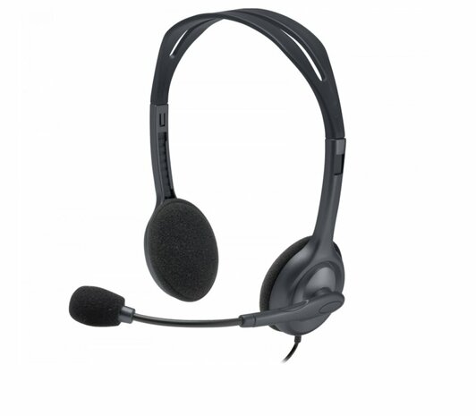Logitech H111 | On-Ear Bedraade 3,5mm Koptelefoon met Microfoon | Grijs