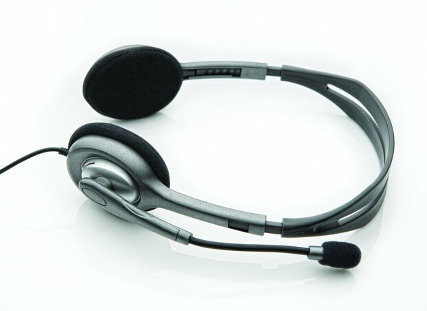 Logitech H110 | On-Ear Bedraade 3,5mm Koptelefoon met Microfoon | Zwart/Zilver