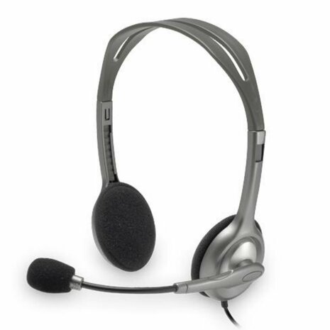 Logitech H110 | On-Ear Bedraade 3,5mm Koptelefoon met Microfoon | Zwart/Zilver