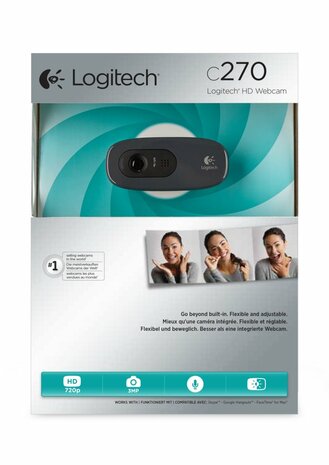 Logitech C270 | 720p 30FPS USB Webcam met Microfoon
