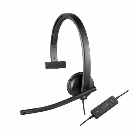 Logitech H570e | Bedraade On-ear Mono Headset | USB-A | Zwart