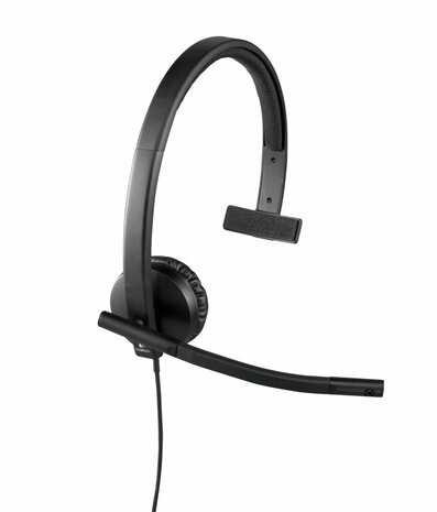 Logitech H570e | Bedraade On-ear Mono Headset | USB-A | Zwart