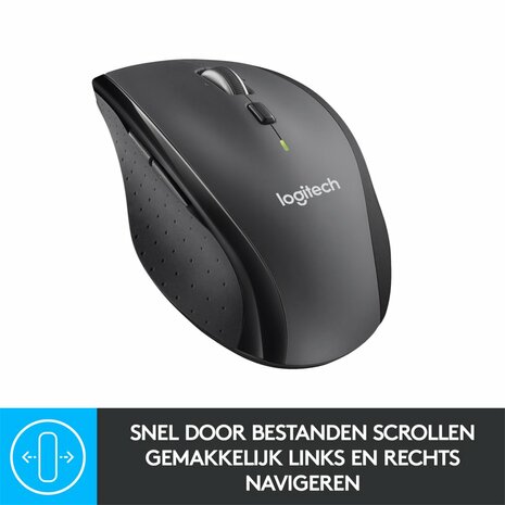 Logitech Marathon M705 | Ambidextrous Draadloze Muis | RF-Draadloos | 1000 DPI | Zwart