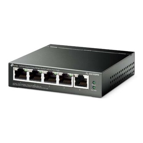 TP-LINK TL-SG105PE netwerk-switch Unmanaged L2 Gigabit Ethernet (10/100/1000) Power over Ethernet (PoE) Zwart